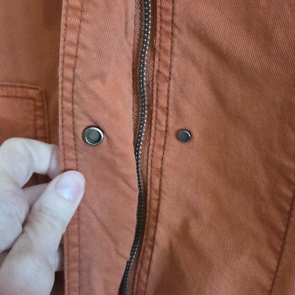 ANTHROPOLOGIE Longline Anorak Utility Jacket Large Terracotta - Picture 4 of 9